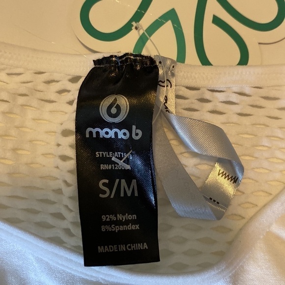 Mono b on another level top white small medium new with tags - Picture 2 of 12